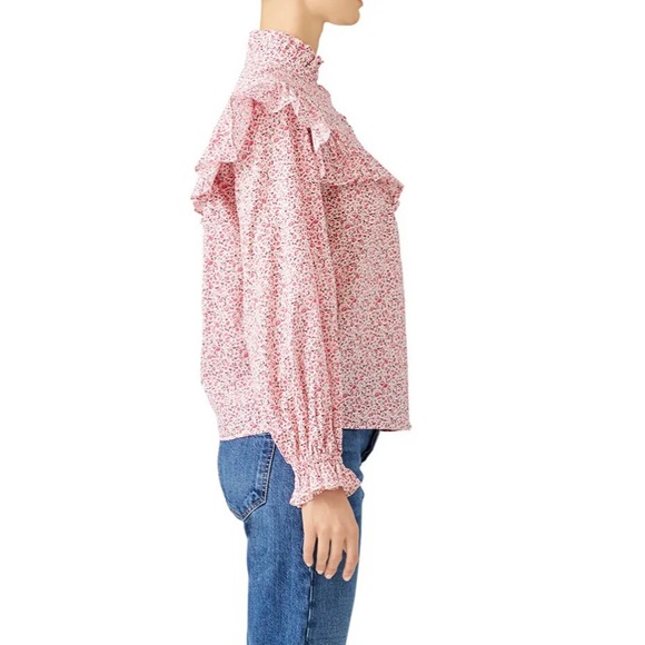 LoveShackFancy Erica Floral Ruffle Top - Picture 4 of 14